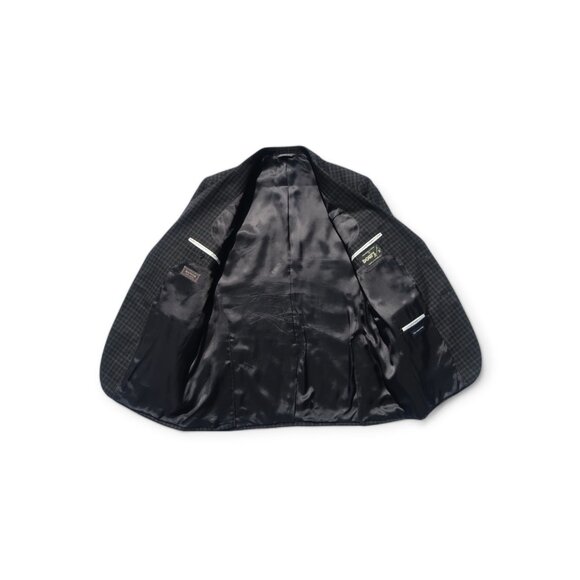 Jack Victor Exclusive Collection: Navy/Brown Plaid Conway Sport Jacket - Picture 5 of 11